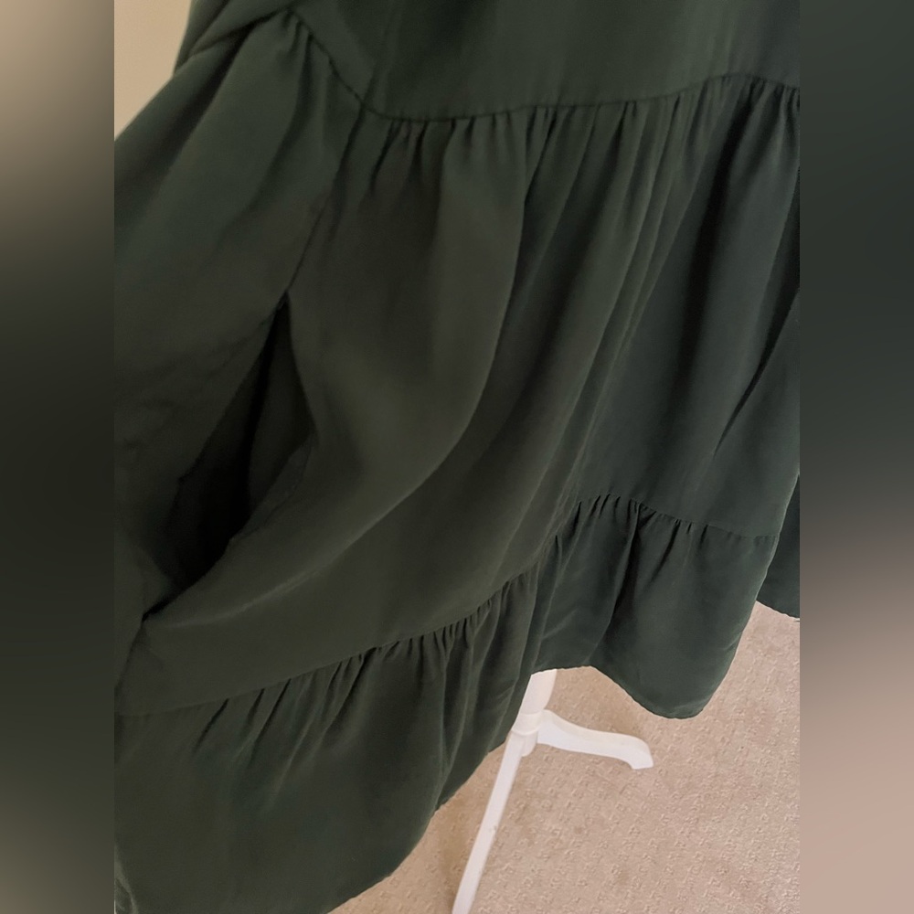 Zara Dark Green Tiered Dress - Picture 9 of 10